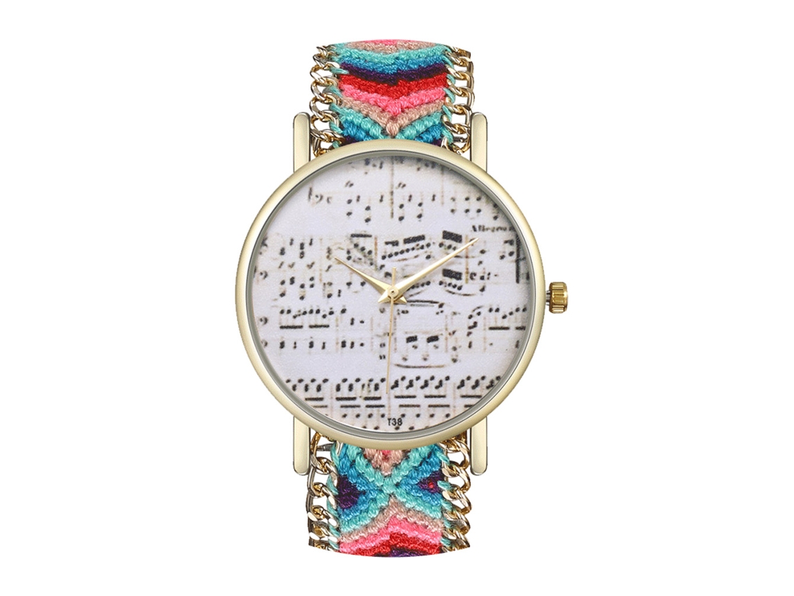 Elegante Reloj De Pulsera Unisex De Cuarzo Con Correa De Lana - Regalo De Moda 01