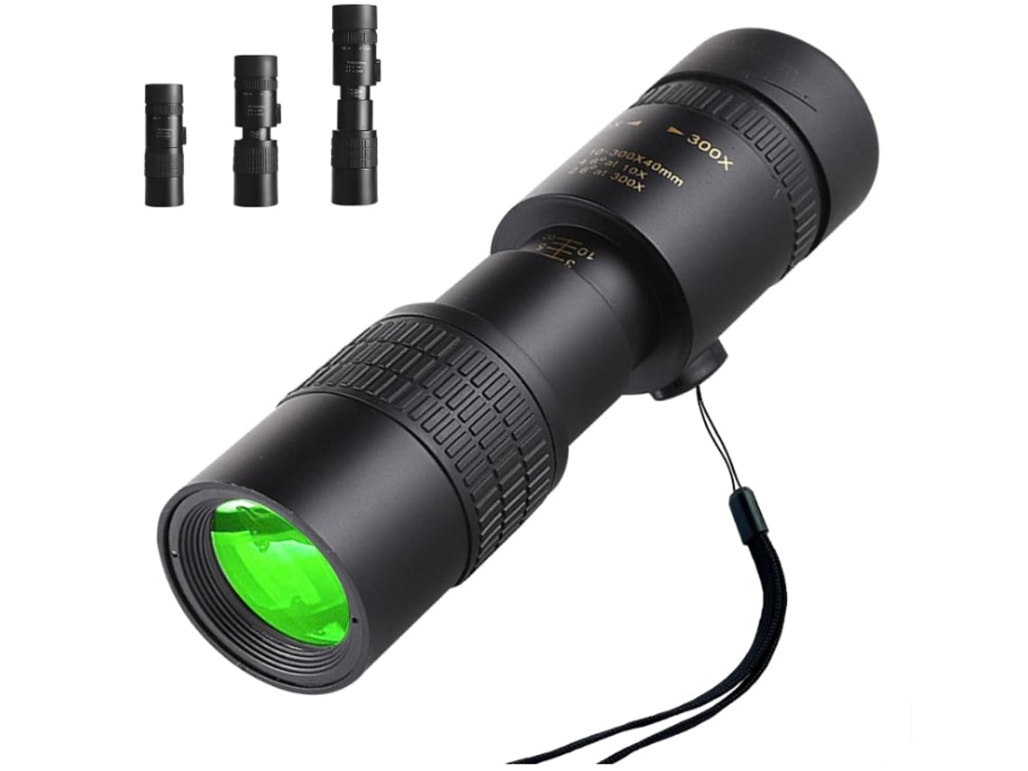 2024 Novos Monóculos 10 300x40 Atualizados Para Adultos De Alta Potência Telescópio Monocular Com Zoom Com Lentes Bak4 E Fmc Preto Saisiyiky