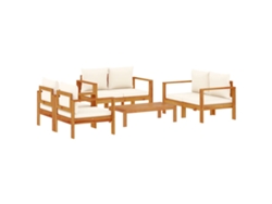 Maison Exclusive - Set De Sofás De Jardín Con Cojines 5 Pzas Madera Maciza Acacia