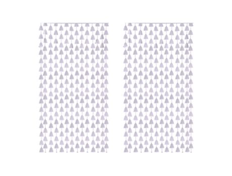 2 cortinas de borlas de papel de aluminio para árbol de Navidad, para cumpleaños, Navidad, decoración de fiestas, plata