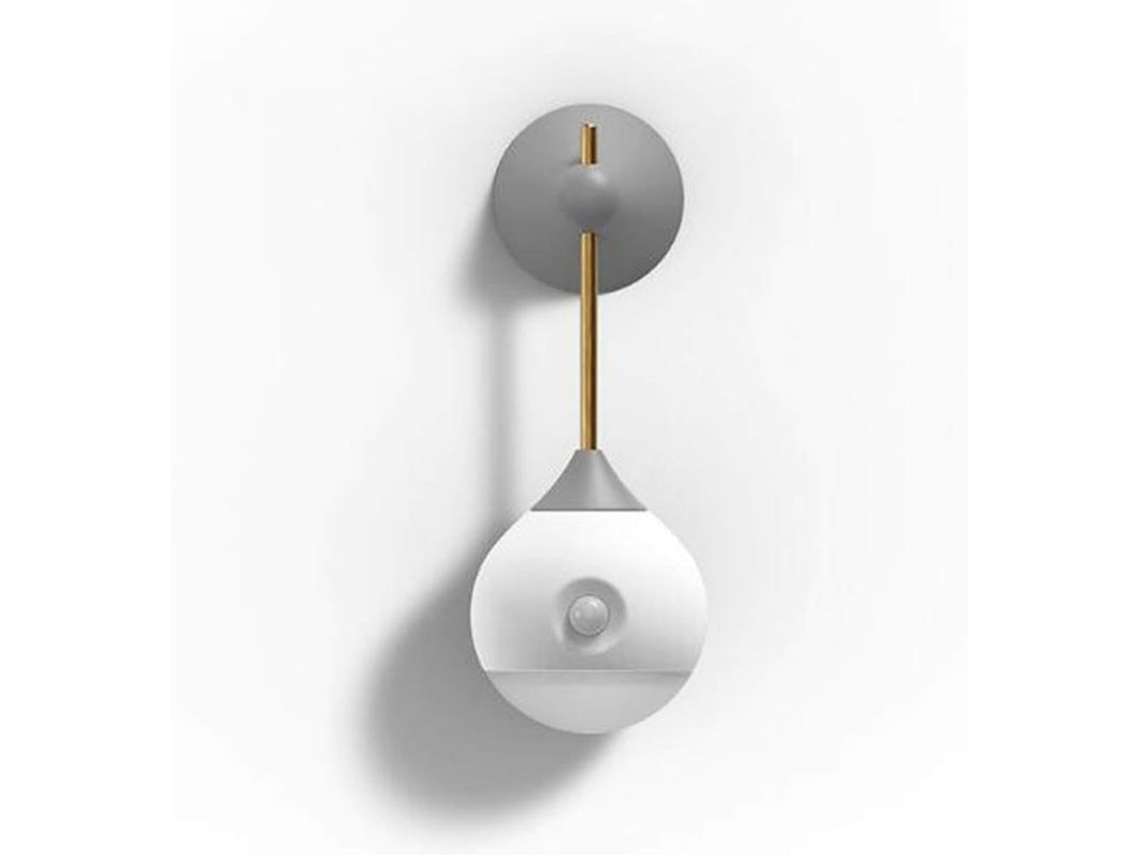 2026-luz Nocturna Led Linjou Con Sensor De Movimiento, Carga Usb, Luz Cálida, Batería Recargable, Gris Morandi Gris Morandi
