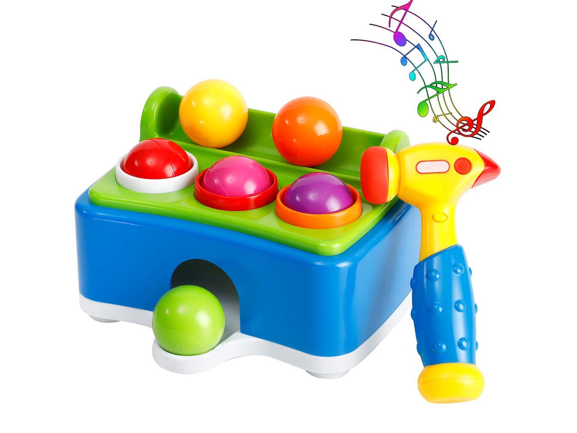 Juguete Martillo Para Bebés Con Música Y Luces, Entrenamiento Con Pelota, Desarrollo De Habilidades De Inteligencia, Regalo Para Niños