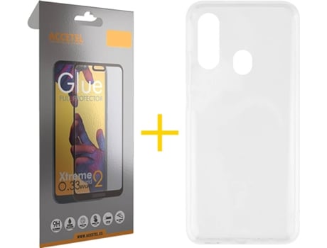 Carcasa + Protector de Pantalla Samsung A20e ACCETEL Full Transparente