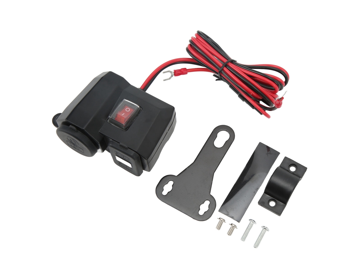 2026-cargador Usb Dual Para Moto 12v Impermeable Con Voltmeter Digital Y Tomacorriente Para Bicicleta Eléctrica