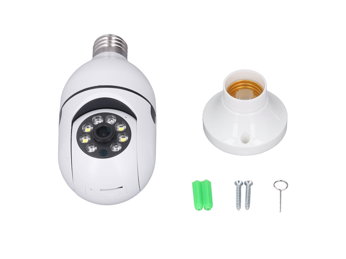 Cámara De Seguridad De Bombilla Wifi Inalámbrica 2.4g Con Visión Nocturna Y Tomacorriente 110-220v Para Hogar
