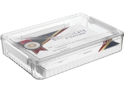 Caja De Almacenamiento Transparente Para Documentos, De Plástico Resistente, Apilable Y Organizador Portátil.