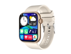 Reloj inteligente QX7, temperatura corporal, frecuencia cardíaca, monitoreo de oxígeno en sangre, asistente de voz dorado GODTVAGT