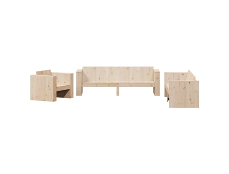 Conjunto 2 de muebles de jardín VIDAXL madera maciza de pino