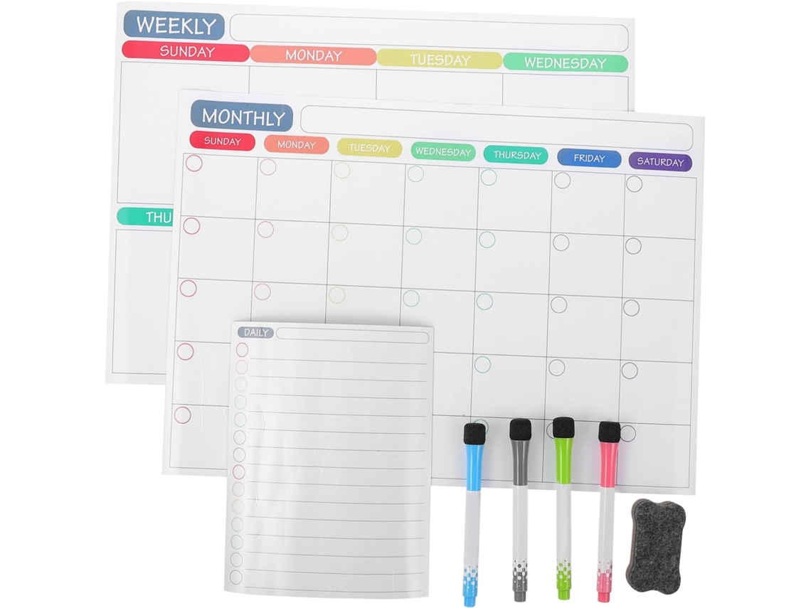 Tablero Magnético Planificador Semanal Con Pegatinas De Tiempo Para Cocina Y Pizarra.