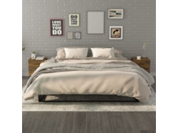 Mesitas de Noche LOVELY HOME Mesinha 2 Pcs 40X35X47,5 Cm Cor Carvalho Fumado