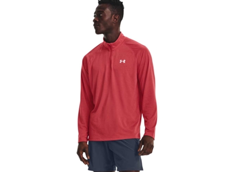 Camiseta de Hombre para Running UNDER ARMOUR Meio Zíper Streaker Rojo (M)