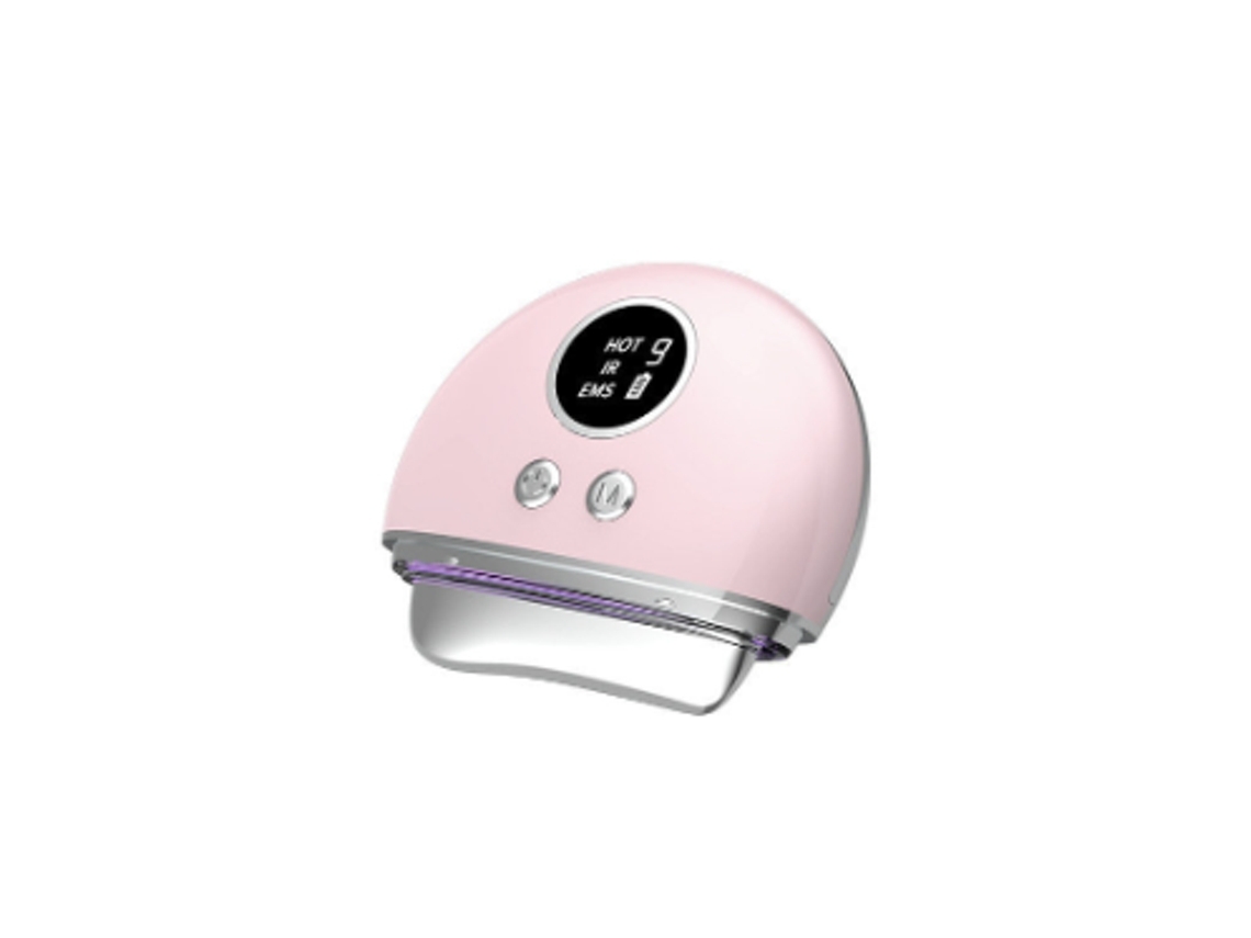 Masajeador facial eléctrico Gua Sha Masajeador facial con vibración de calor de 9 niveles Herramienta para el cuidado de la piel Yemaesre