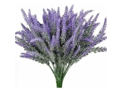 7 Ramos De Flores Artificiales De Lavanda Morada Para La Decoración Del Hogar, Jardín Y Balcón.
