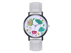 Reloj De Pulsera Unisex De Cuarzo Con Correa De Cuero Pu Gris Zhoulianfa
