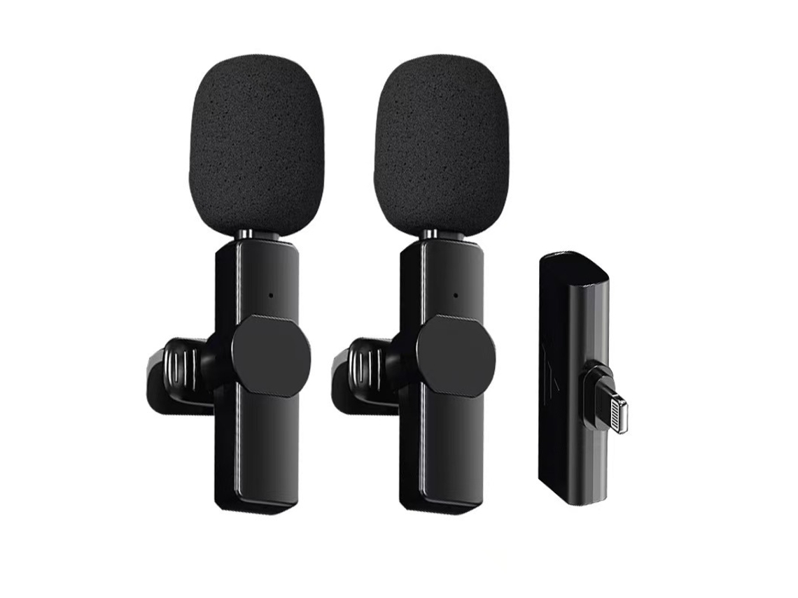 Micrófonos De Solapa Inalámbricos Chrui K3 Pro One To Two (para Iphone 14 Y Anteriores)