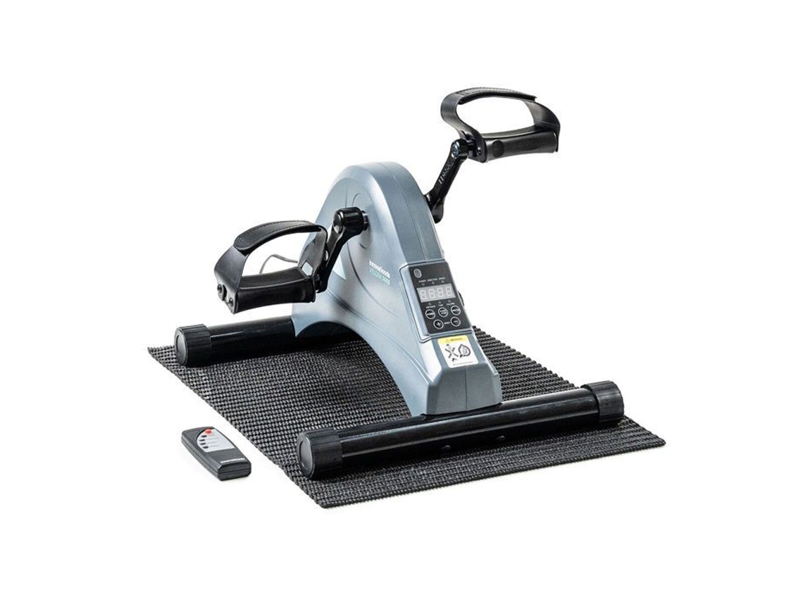 Bicicleta estática eléctrica con asistencia al pedaleo para brazos y piernas, con alfombrilla y mando a distancia Velora 3000 Innovagoods Velo Apartment