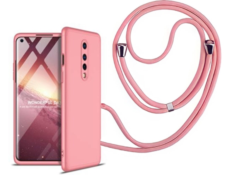 Funda Oneplus 8T Slim Armor 360º con Collar Rosa