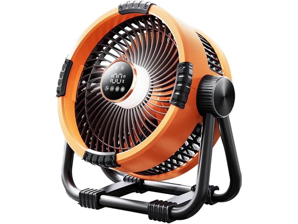 Ventilador De Camping Con Batería Potente Y Luz Nocturna.