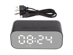 Reloj Multifuncional Con Alarma Y Altavoz Bluetooth Con Batería Integrada Negro