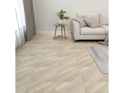 Lamas Para Suelo Autoadhesivas 55 Uds Pvc Beige A Rayas 5,11 M²