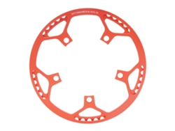 Juego De Engranajes Para Bicicleta De Aluminio Cnc De 53 Dientes, Color Rojo, Resistente Al Desgaste Con Protección Integrada.