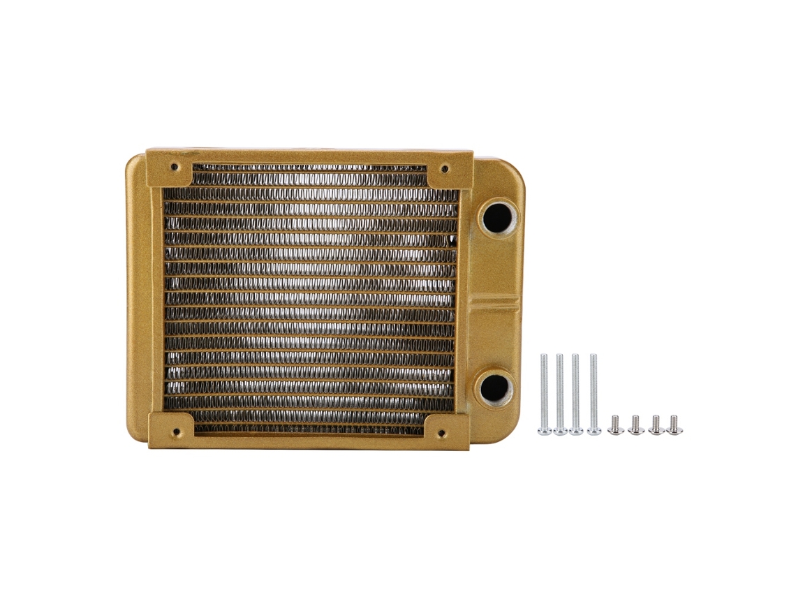 Intercambiador De Calor De Refrigeración De Agua Para Pc De Aluminio G4/1 Hilo 18 Tubos 120mm