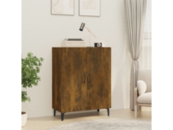 Aparador Madera Contrachapada Color Roble Ahumado 70x34x90 Cm