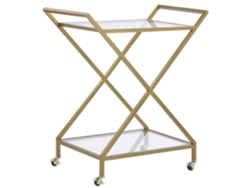 Carrito de cocina BELIANI Ivera de Hierro Dorado 78x44x84