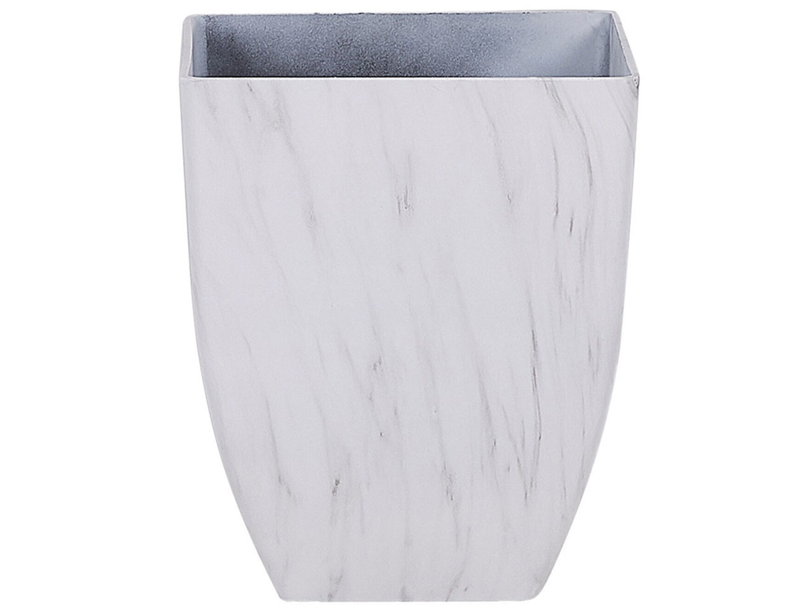 Maceta BELIANI Miro de Mezcla de piedra Blanco 35x35x42