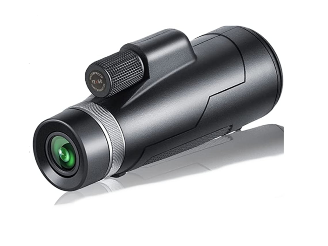Telescópio Monocular De Alta Definição 12x50 Lente Fmc E Prisma Bak4 Adequado Para Observação De Pássaros Preto Saisiyiky