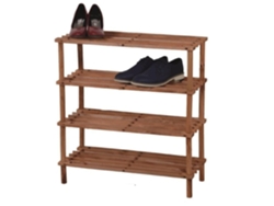 NAKLOE - Zapatero - (4 escalones) - Zapatero organizador de zapatos - Zapateros - Zapatero mueble - Zapatero madera - Zapatero de madera - Organizador zapatos