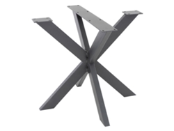 Pata de mesa industrial ECD Germany 85x71x85cm acero antracita diseño cruzado en forma X