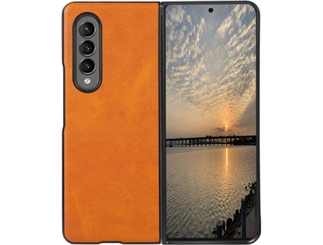 Carcasa Samsung Galaxy Z Fold 3 Tough Leather Marrón