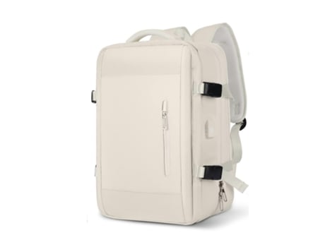 Mochila de viaje extra grande para computadora portátil, mochilas de negocios resistentes al agua con puerto de carga USB-2319 # Beige