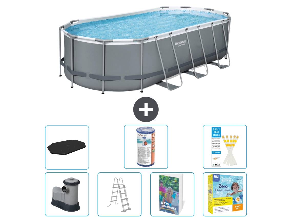 Bestway Piscina Bestway Power Steel Oval - 549x274x122 Cm - 8-peças S572