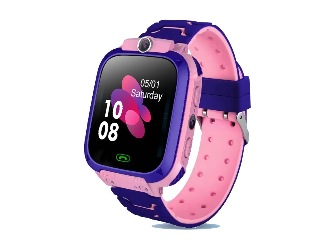 Reloj Inteligente Klack Para Niños Con Gps, Botón Sos Y Cámara Hd | Control Parental En Tiempo Real - Rosa