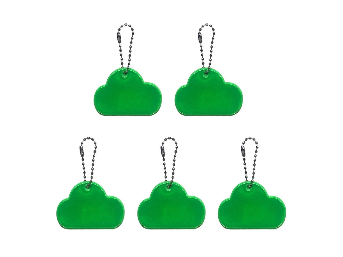 Colgante reflectante portátil, colorido, amarillo fluorescente y multifuncional para seguridad en exteriores. Verde.