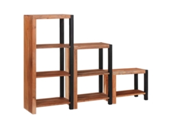 Maison Exclusive - Estante De Libros 3 Pcs Marrón 50 X 30 X 110 Cm