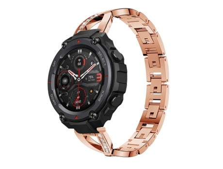 Pulsera de Acero de Lujo para Amazfit T-Rex Oro Rosa VEANXIN