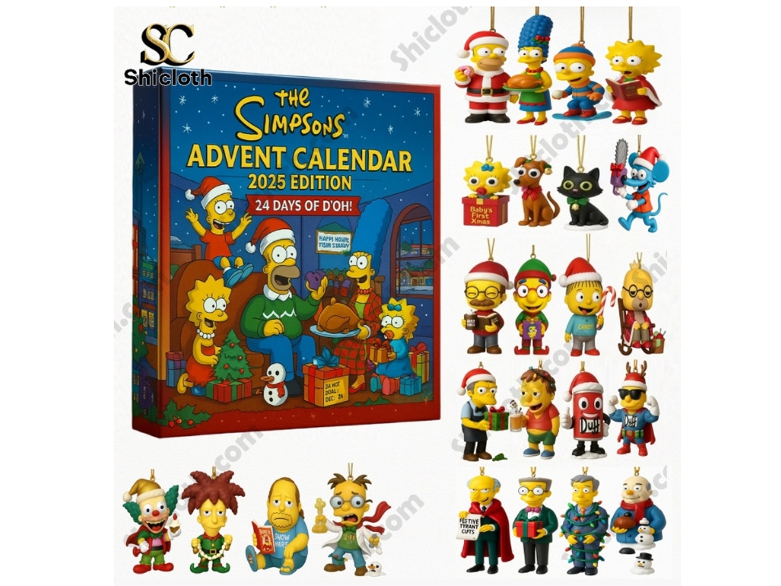 Nuevo Calendario de Adviento de Los Simpson para Árbol de Navidad Festival de Adviento de Los Simpson 2026 26183cm Aeuzwr