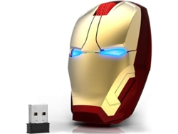 Ratón inalámbrico Cool Iron Man 2,4G con receptor Nano USB SIURN