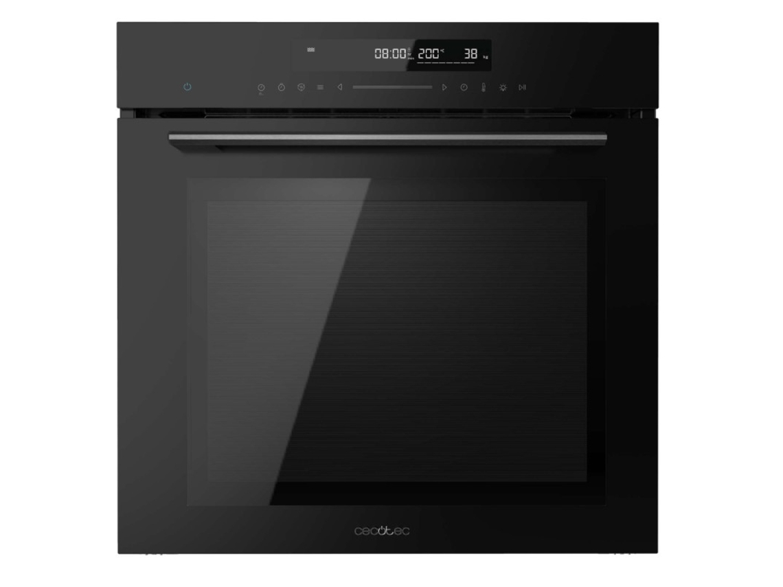 Cecotec Horno Integrable 60cm Bolero Hexa Sm406000 Glass Black A+. 2900w, 72l, 12 Funciones, Piedra Para Pizzas, Steam Assist
