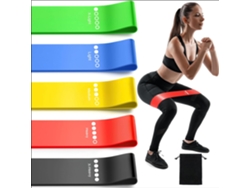 Bandas de resistencia 5 piezas, entrenamiento de fuerza, banda elástica adecuada para yoga, fitness, Cuich
