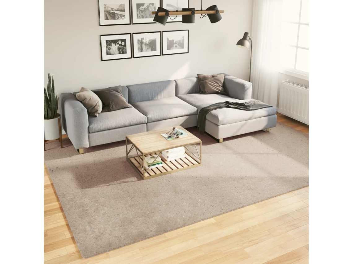Alfombra De Pelo Corto Suave Lavable Huarte Arena 240x340 Cm