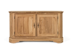 Aparador con dos puertas y dos estantes interiores en madera de teca, 150 cm, Giner Y Colomer