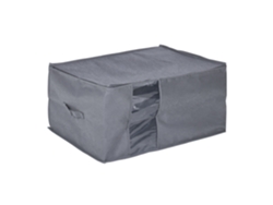 Saco De Arrumação Relaxdays, Com Fecho, Roupa De Cama E Vestuário, Hbt: 30 X 60 X 45 Cm, Cinzento