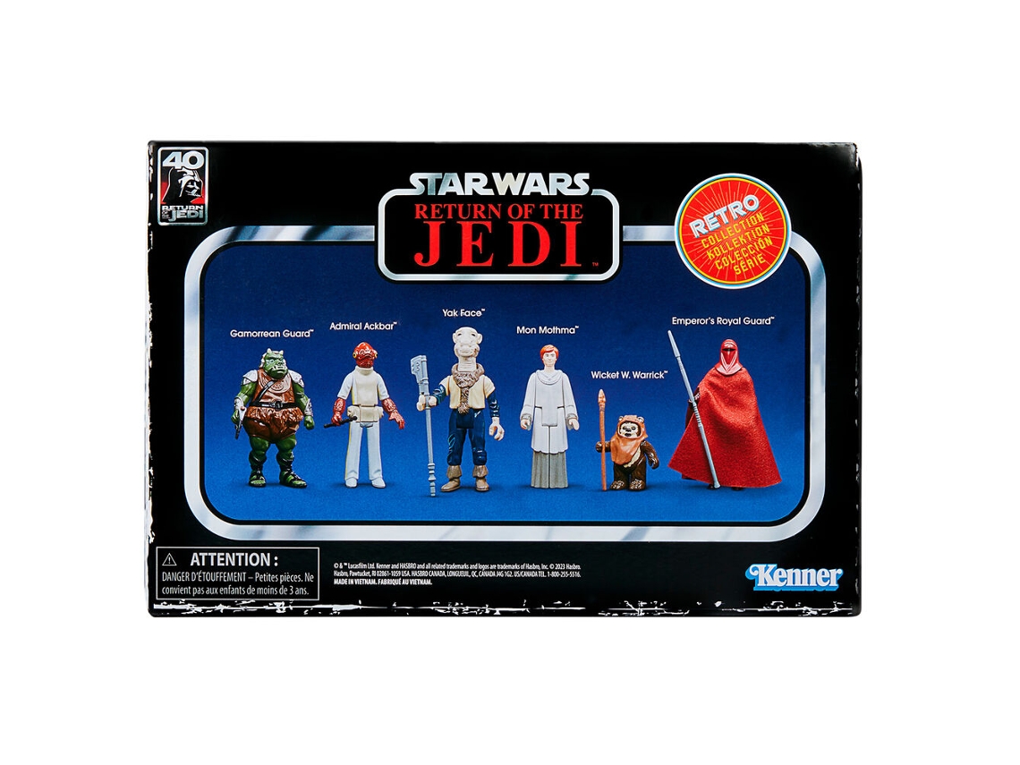 Figura de colección retro de Star Wars: El Retorno del Jedi (9,5 cm, paquete de 6), Hasbro