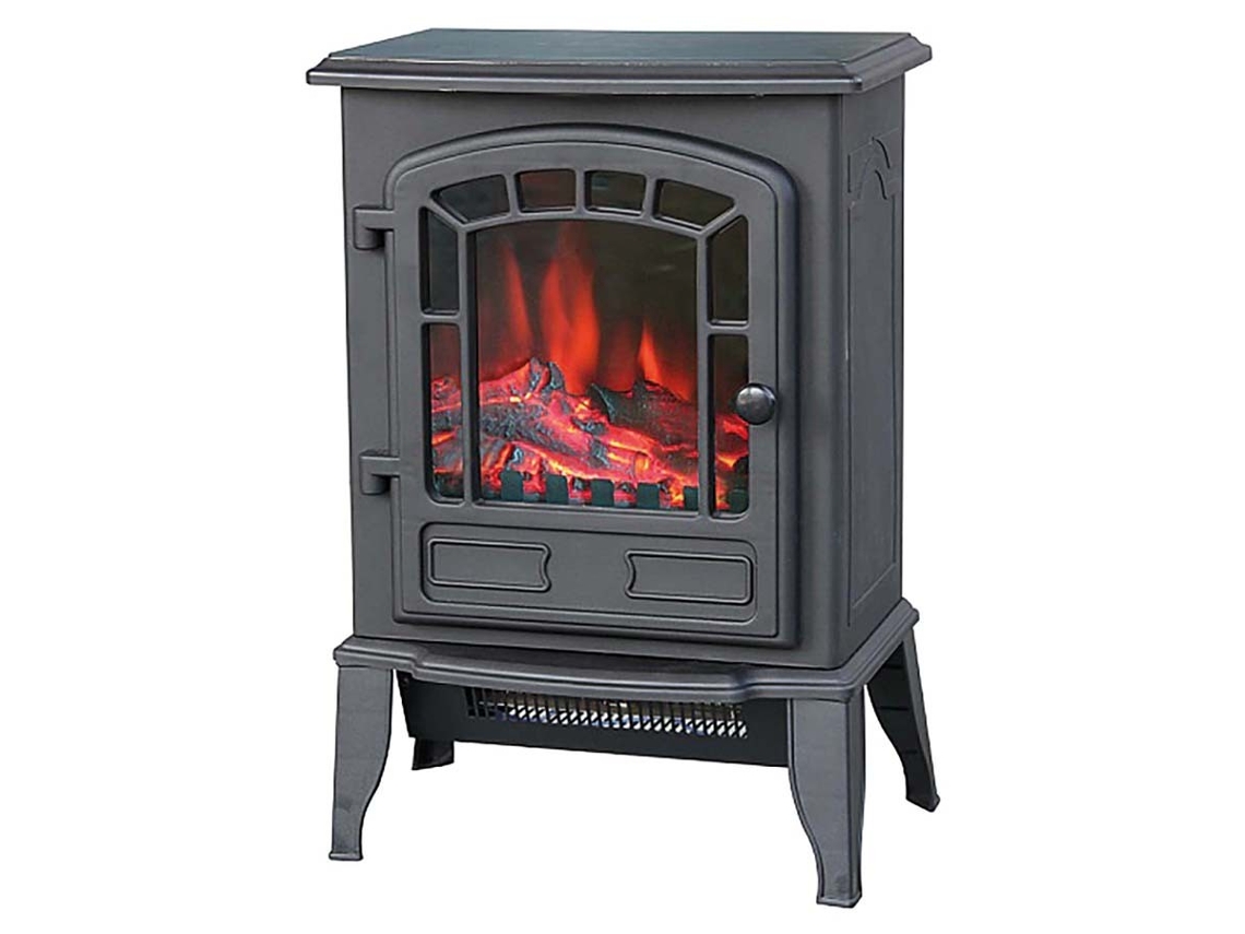 Chimenea eléctrica portátil estilo Mercalor de 1000/2000 W, 230 V CA | Oferta exclusiva de Mercatools