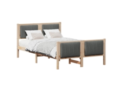 Maison Exclusive - Estructura De Cama Negro Y Gris Oscuro 120 X 200 Cm