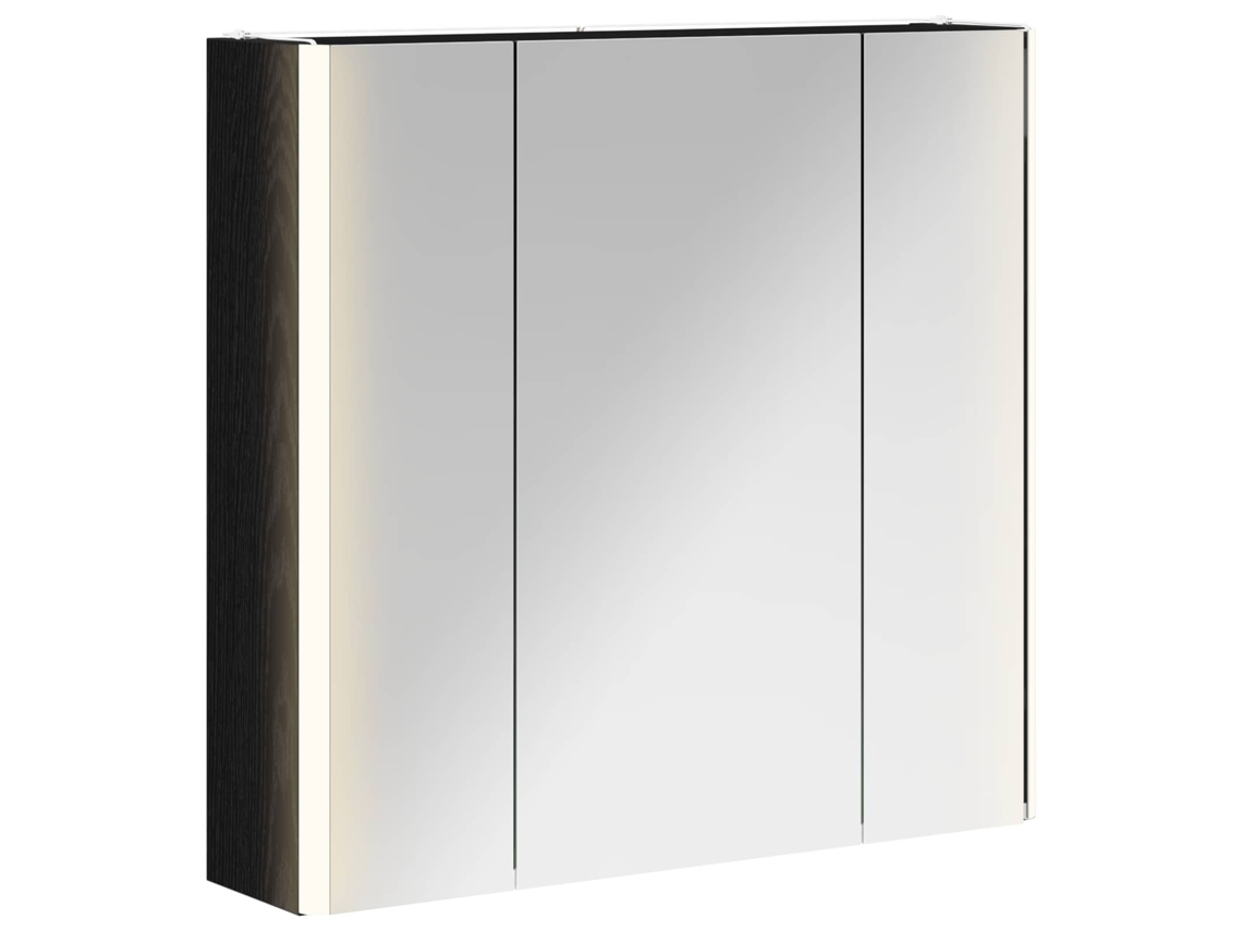 Maison Exclusive - Armario Con Espejo De Baño Roble Negro 63,5 X 15,5 X 60,5 Cm